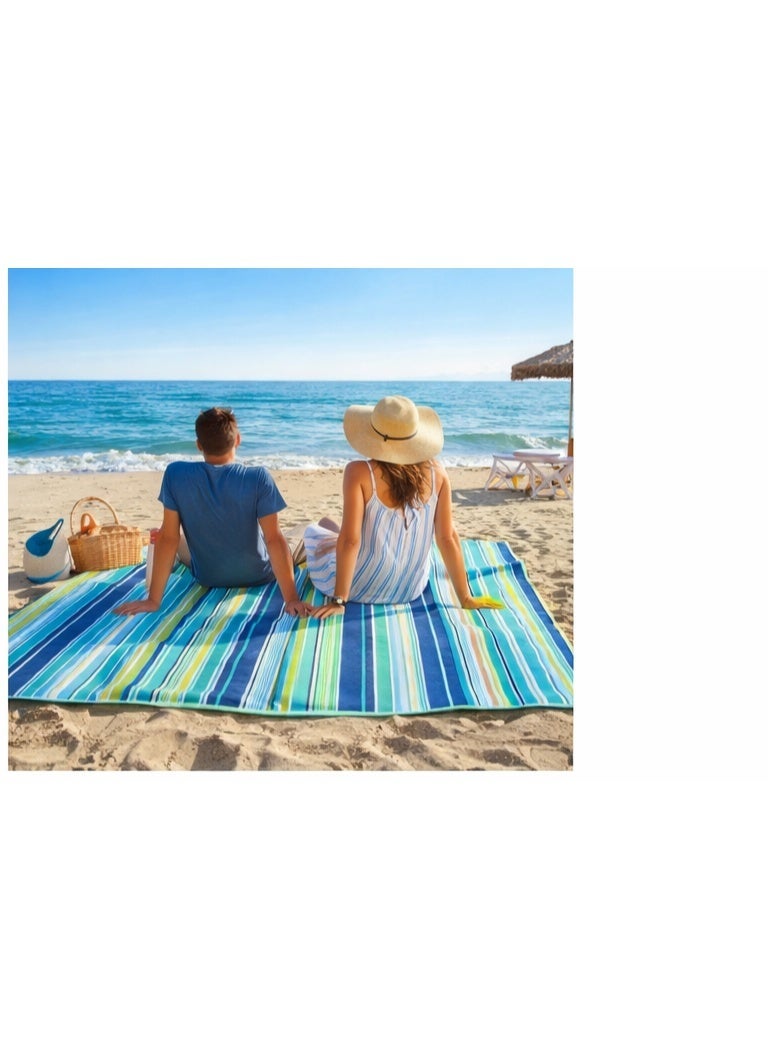 Picnic Mat Waterproof  – Large Portable Outdoor Beach & Camping Picnic Mat, Sand-Resistant Foldable Picnic Mat with Carry Strap for Park, Beach, Travel & Family Outings - Image 4
